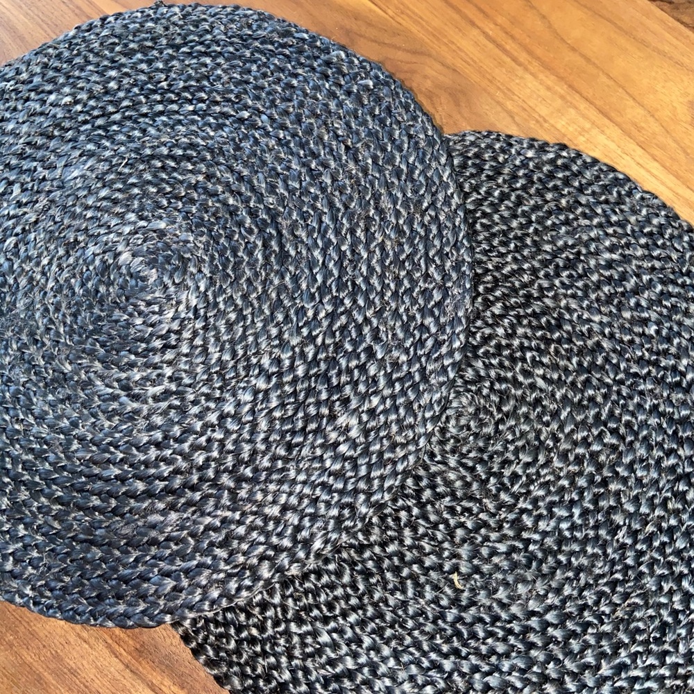 H&M Charcoal Jute Placemats x8